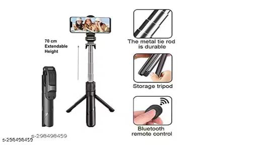 Selfie Stick with Tripod Stand,Extendable Selfie Stick for Mobile Phone with Bluetooth Remote,3-in-1 Multifunctional Design
