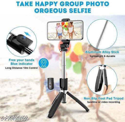 Selfie Stick with Tripod Stand,Extendable Selfie Stick for Mobile Phone with Bluetooth Remote,3-in-1 Multifunctional Design