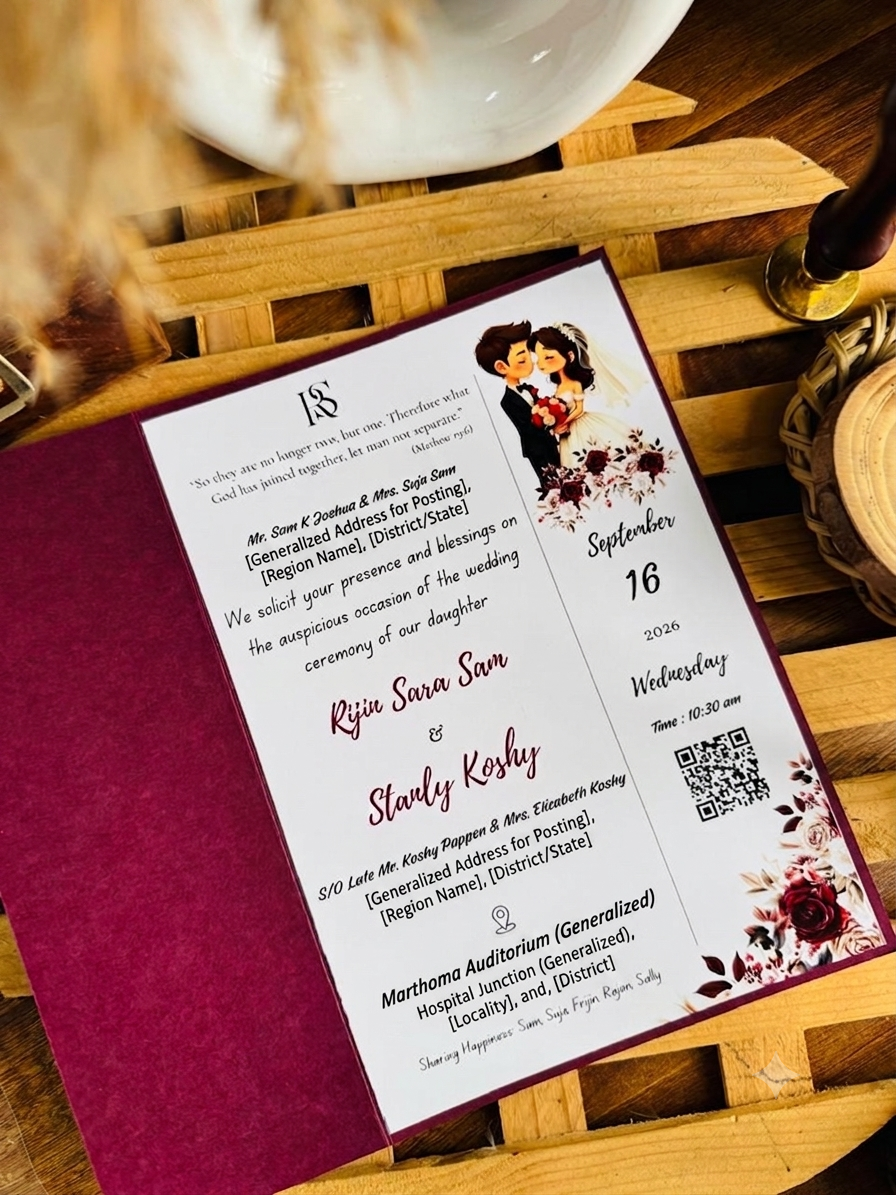 Wedding Invitation Card Model 1 ( 50pcs/per order)