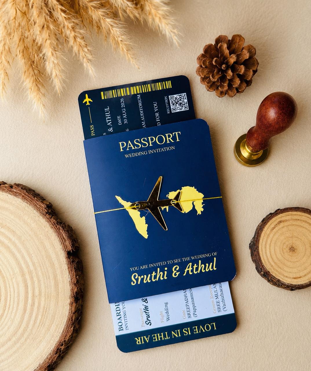 Flight Wedding Invitation card