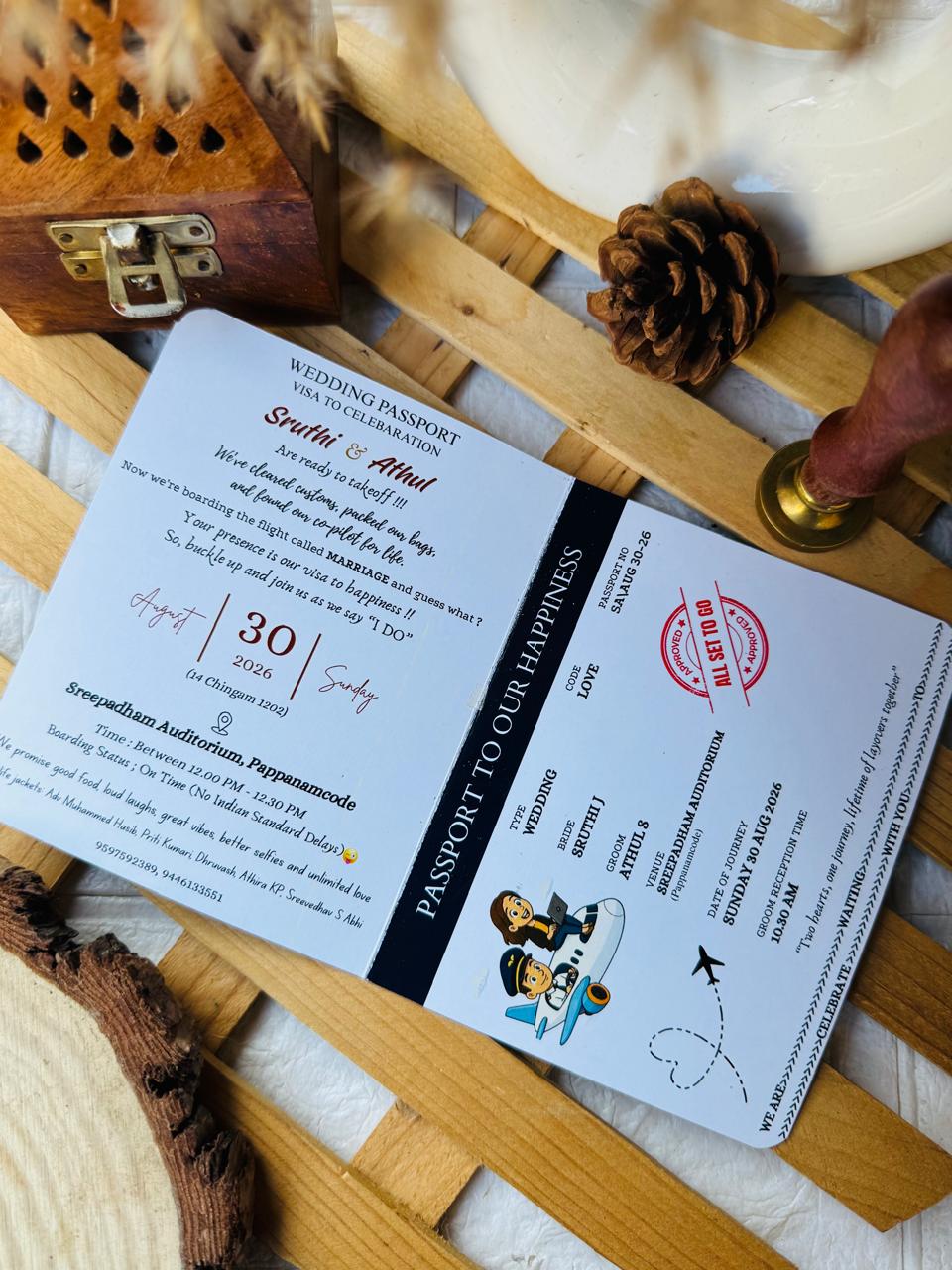 Flight Wedding Invitation card