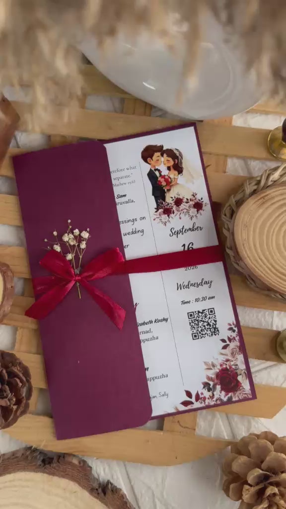Wedding Invitation Card Model 1 ( 50pcs/per order)